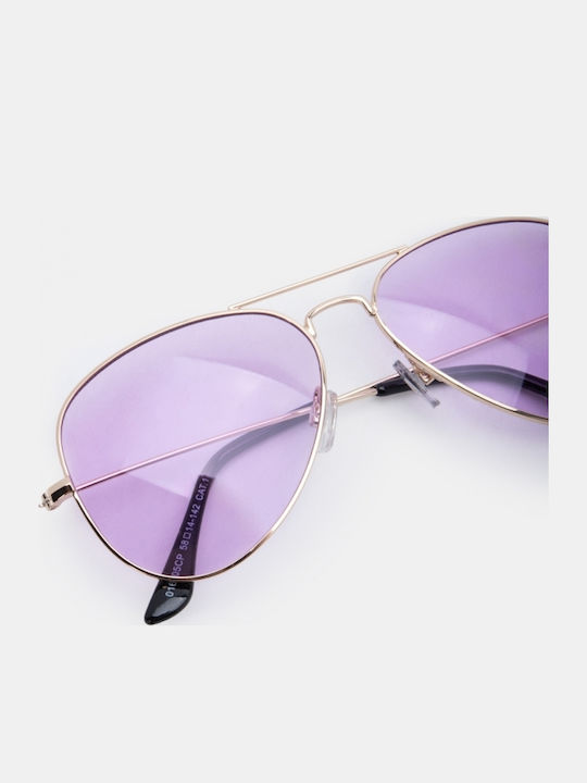 Luigi Men's Sunglasses With Purple Metallic Frame And Purple Lens 4878421