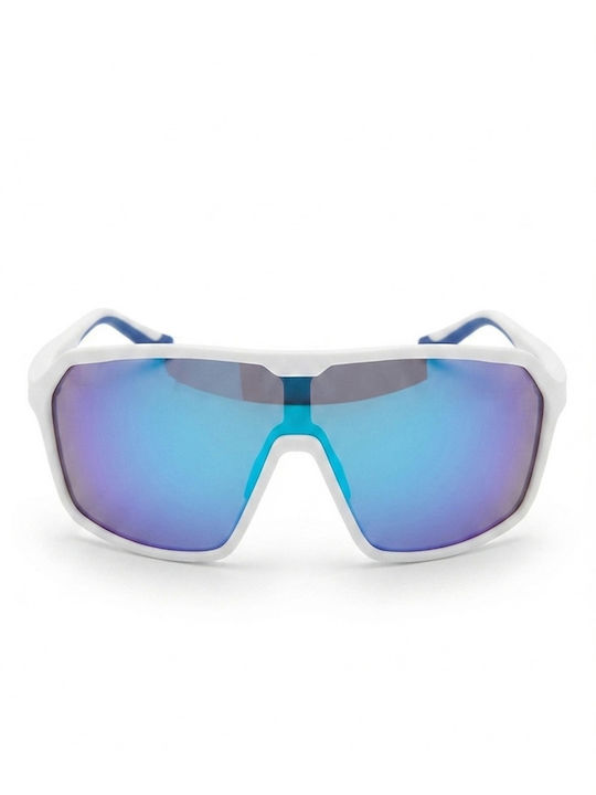 Sharks Bay Clothing Unisex Sunglasses with Blue Frame and Blue Mirror Lens SUNSB009G