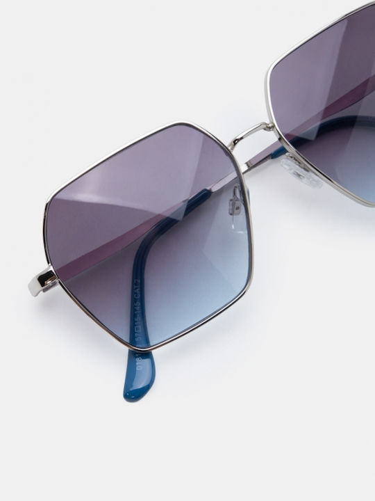 Luigi Blue Sunglasses With Metallic Frame Luigi Blue Sunglasses With Metallic Frame