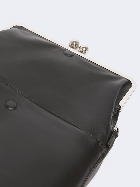 Leder Damen Umschlag Schwarz