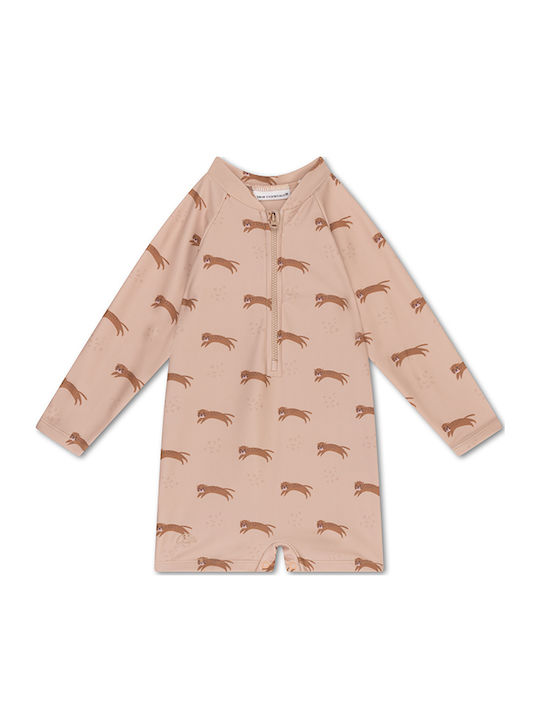 Swim Essentials Παιδικό Μαγιό Ολόσωμο με Μακρύ Μανίκι Brown Leopard Animal