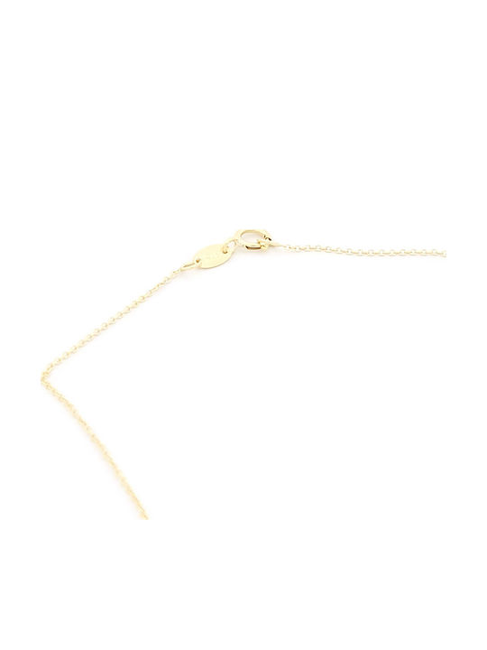 Anagnostakis Damentlicher Gold Kreuz 9K mit Kette
