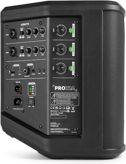 Vonyx Pro X1A Active PA Speaker with Woofer 6.5" with Battery 29x24x33.8cm