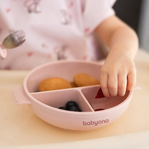 Babyono Children's Silicone Food Plate Blue