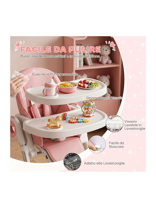 Aiyaplay Foldable Baby Highchair Pink Aiyaplay Foldable Baby Highchair Pink