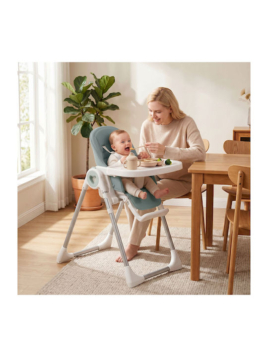 Aiyaplay Foldable Baby Highchair with Adjustable Height Green