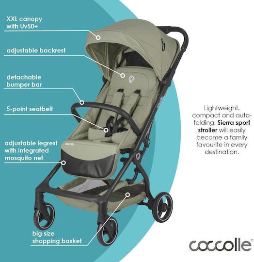Coccolle Sierra Baby Stroller Suitable for Newborn Sage Green