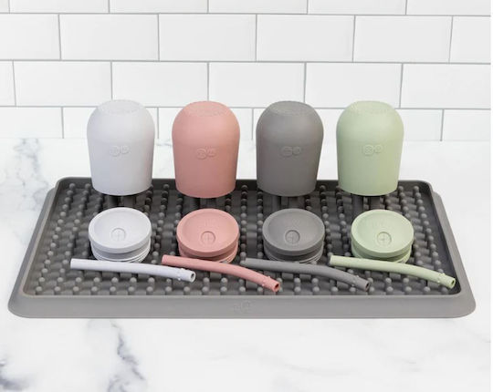 Ezpz Silicone Feeding Set with Anti-Slip Base Pink 2 Pieces