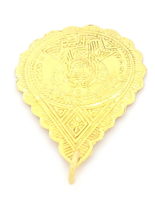 Kinder Amulett Kinderschutzschild Beidseitig mit Jesus Christus aus 14K Gold 109692