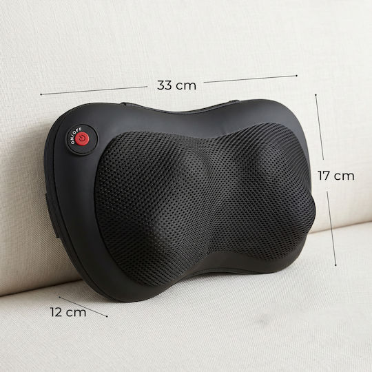 HomCom Shiatsu Massage Pillow for Neck & Back with Infrared Heat Black