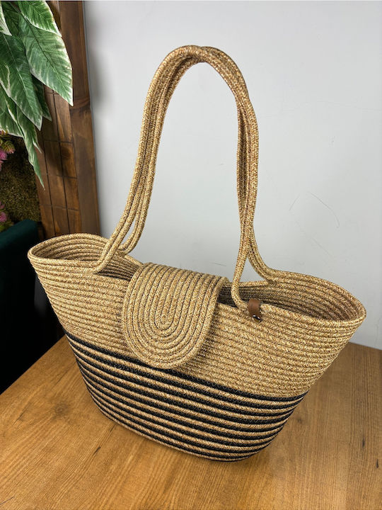 Wicker Beach Bag Multicolour