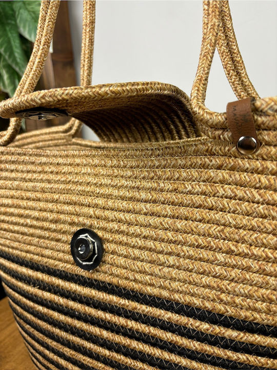 Wicker Beach Bag Multicolour
