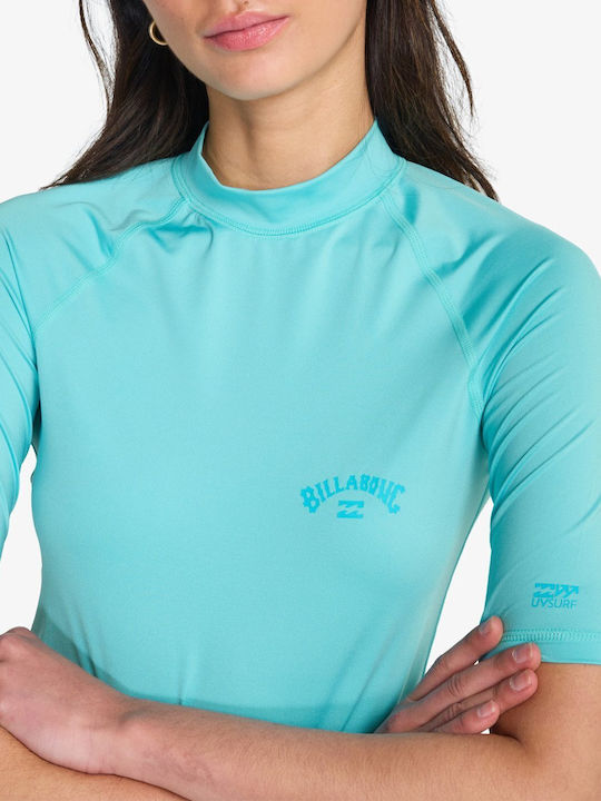 Billabong Surf Women's Short Sleeve Sun Protection Shirt Turquoise