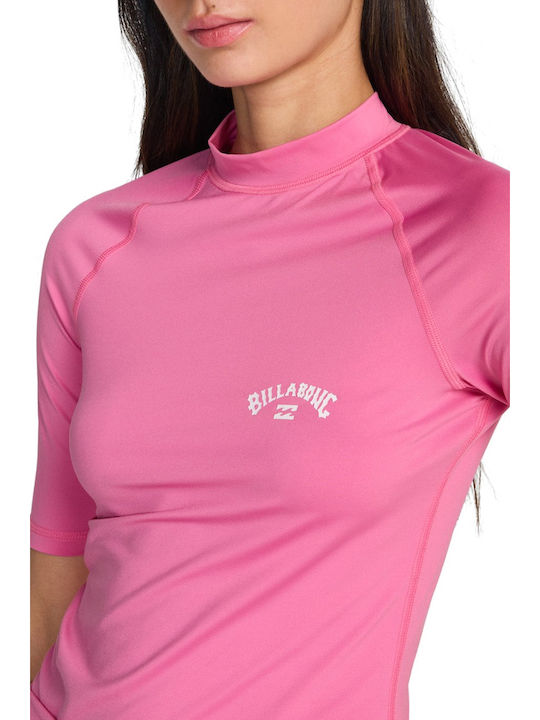 Billabong Surf Frauen Kurzärmliche Sonnenschutzshirts Rosa