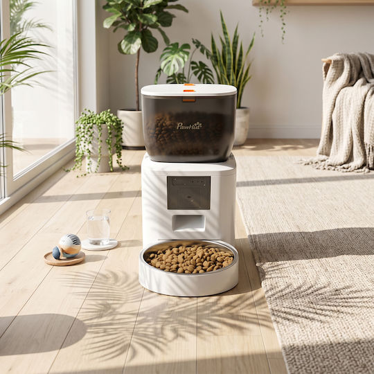 Pawhut Automatic Stainless Steel Food Bowl for Dog & Cat 2 x 4L 17cm