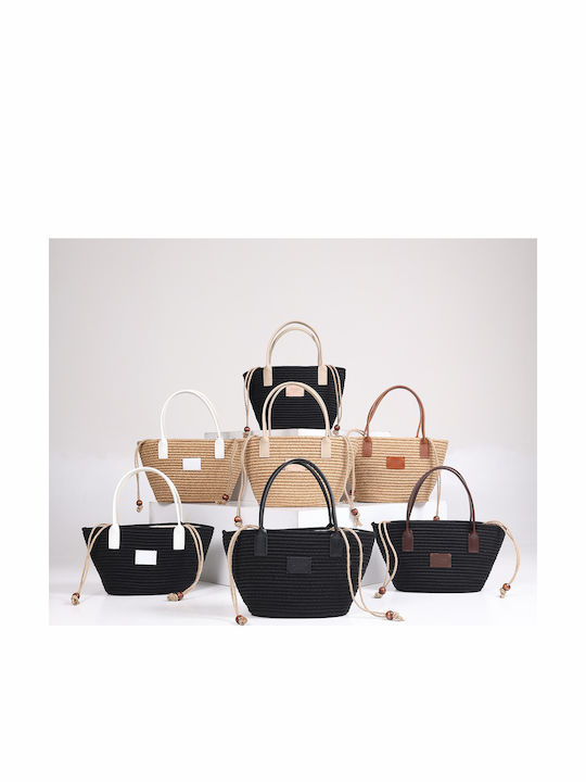 Straw Women's Tote Handbag Black