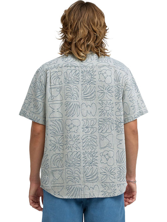 Sundays Jacquard Short Sleeve Shirt Grey