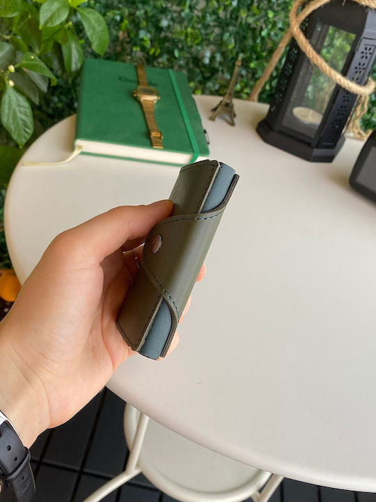 Leder Herrenbrieftasche Reise Grün