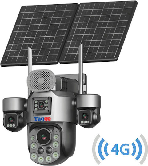 Taggo Taggo-Pro-X60 IP Cameră de Supraveghere 4G 4K Impermeabilă cu Baterie cu Comunicare Bidirecțională și Obiectiv de 1.6mm