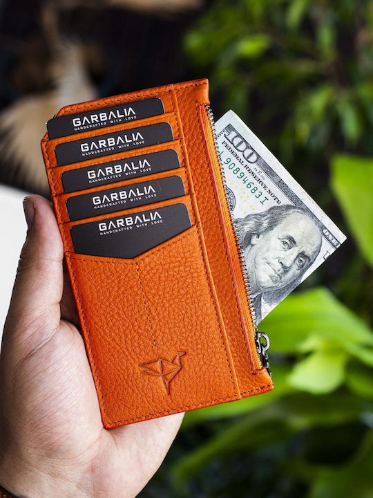 Leder Herrenbrieftasche Orange