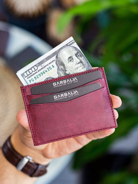 Δερμάτινο Ανδρικό Πορτοφόλι με RFID Μπορντό