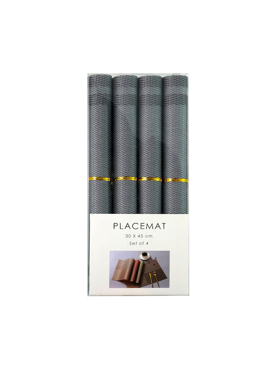 Tischsets Grau 45x30cm 4 Stück