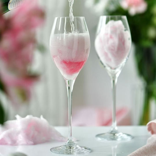 Krosno Harmony Champagne Glass Set Goblets Crystal 300ml 6 Pieces