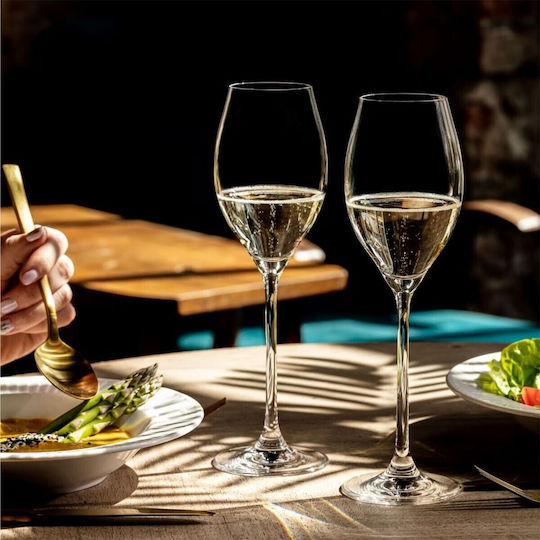 Krosno Harmony Champagne Glass Set Goblets Crystal 300ml 6 Pieces