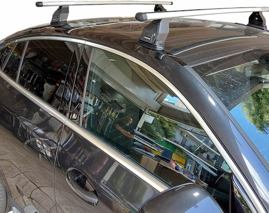 Menabo Aluminum Car Roof Bars Roof Rack for Mercedes-Benz GLC 2020> Set with Roof Rack Legs and Lock Silver MP.MGLC.05