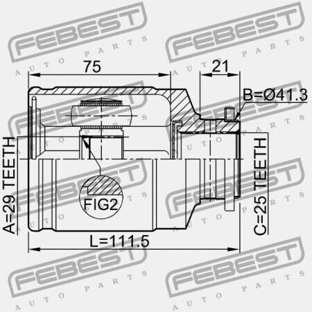 Febest Subaru Impreza G11 Innenverbindung 2000.02-2007.04 Jp 28093-ac030