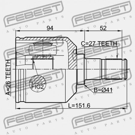 Αριστερή Εσωτερική Άρθρωση Hyundai Santa Fe 00 2000 Cis 49505-26e00