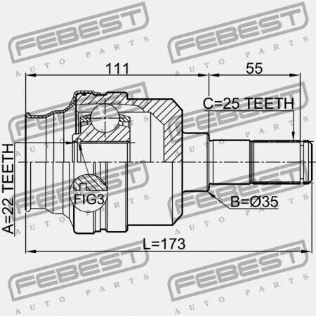 Articulație Interioară Spate Ssang Yong New Actyon Korando C 2010-2013 4230034000