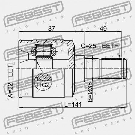Hyundai Accent 00 1999 Gen Εσωτερικός Σύνδεσμος 49500-25200