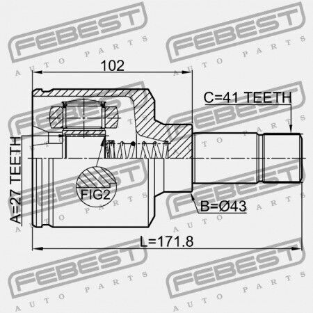 Febest Linke Innere Konstruktion Citroen Jumper III Relay III 2006 3272.pa