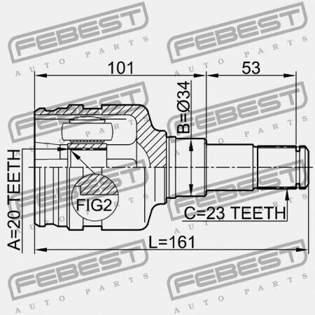 Febest Innenverbindung für Toyota Yaris NCP9 2005.08-2011.07 Gr 43403-0D061