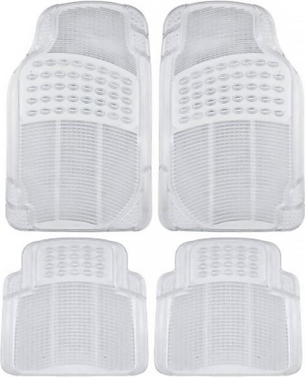 Autoline Set Front and Back Car Mats Universal 4 Pieces Transparent / Grey