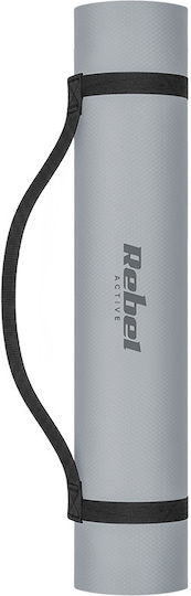 Rebel Active Στρώμα Γυμναστικής Yoga Γκρι (200x90cm)