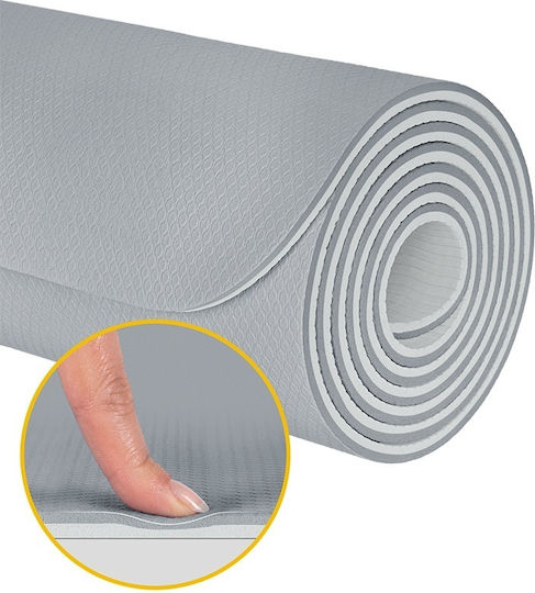 Rebel Active Yoga Exercise Mat Grey (183x61cm)