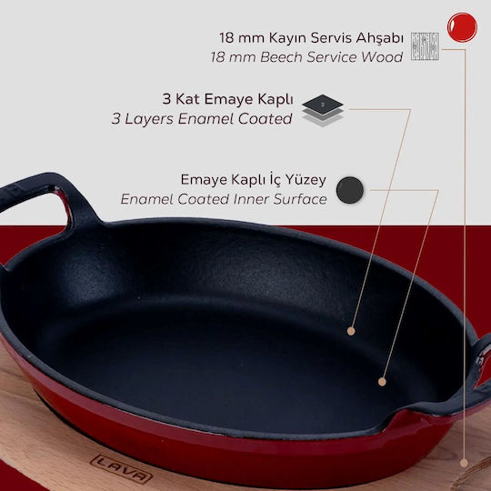 Lava Lava Σaganaki aus Gusseisen 14cm