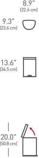 Simplehuman Inox Λευκός 6lt Simplehuman Inox Λευκός 6lt