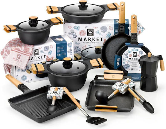 Bra Market Μπρίκι Espresso Inox Μαύρο
