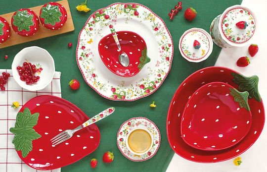 Easylife Jardin Des Fraises Ορντεβιέρα από Πορσελάνη 3τμχ