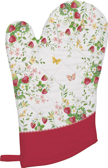 Easylife Jardin Des Fraises Oven Mitt And Pot Holder Set Fabric