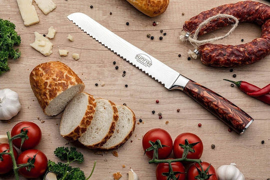 Grunwerg Messer Set mit Sockel aus Rostfreier Stahl 7 Stücke