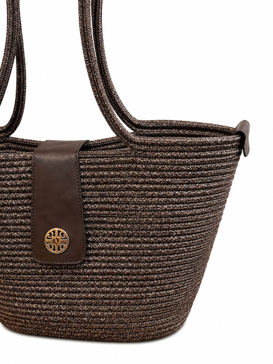 Wicker Brown Beach Bag