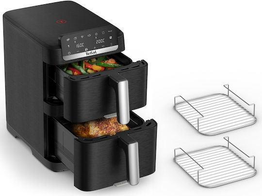 Tefal Easy Fry Air Fryer με Διπλό Αποσπώμενο Κάδο 10lt Μαύρο