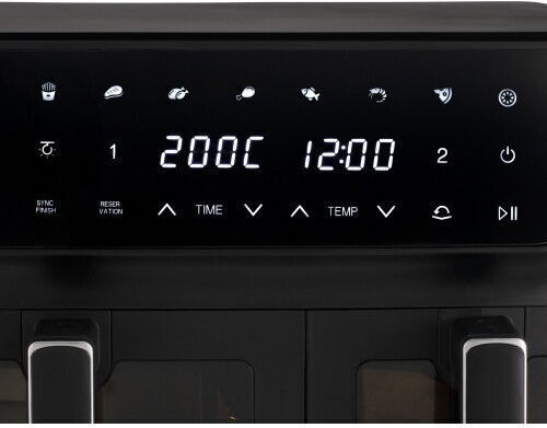 Air Fryer με Διπλό Αποσπώμενο Κάδο 11lt Μαύρο AD 6324