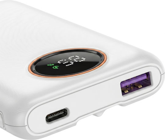 LinQ Power Bank 10000mAh 22.5W mit USB-A Ausgangsanschlüsse und USB-C Ausgangsanschlüsse Weiß