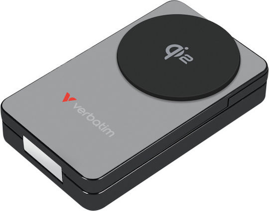 Verbatim Charge 'n' Go MagSafe Qi2 Power Bank 10000mAh 30W Grey