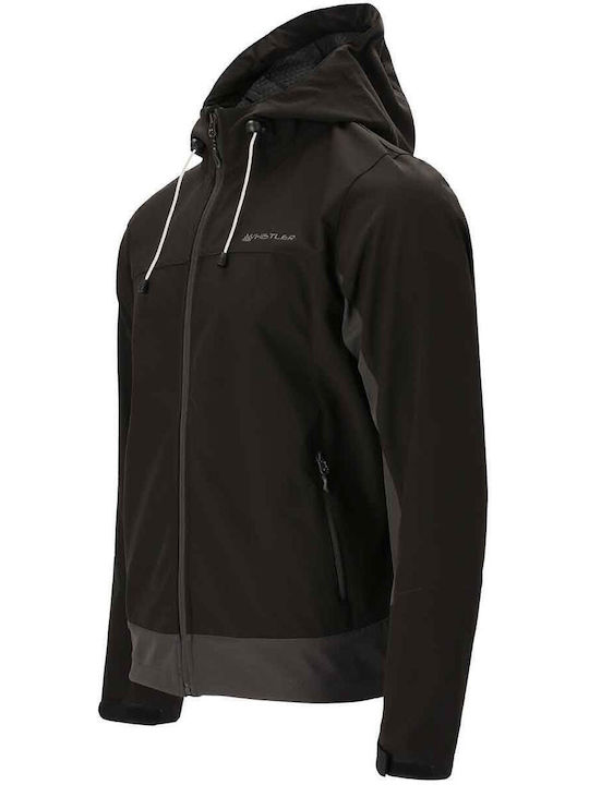 Winter Jacke Softshell Wasserdicht und Winddicht Schwarz